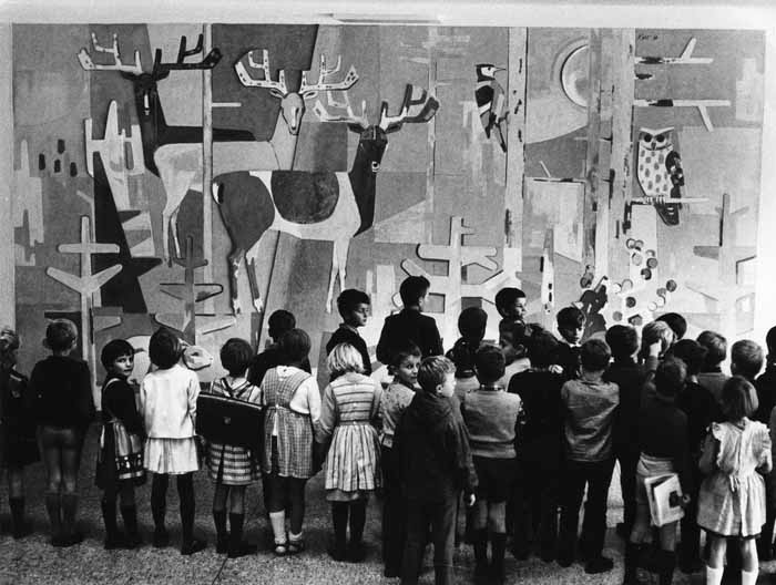 Das Bild ist oben rechts signiert mit «Kalt 66», wohl eine Arbeit des Luzerner Künstlers Walter Kalt von 1966.