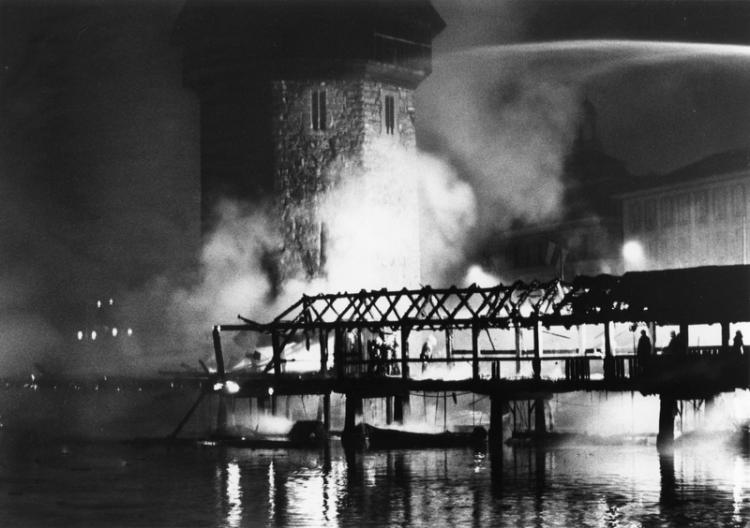 Der Wasserturm mit seinem markanten Obergaden konnte gerettet werden.
