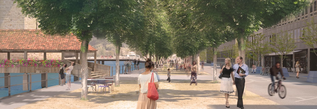 Neugestaltung der Bahnhofstrasse und eine neue Velostation