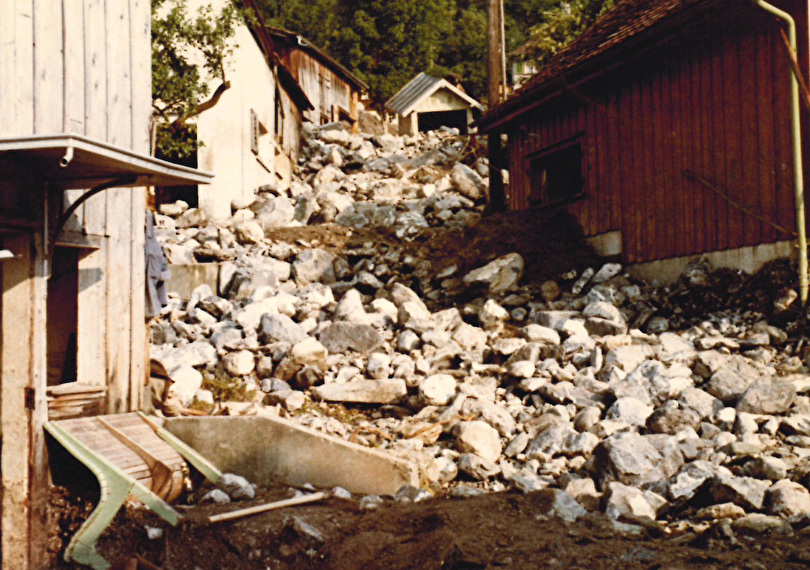 Die Stadt Altstätten will zusammen mit Bund und Kanton Schutzmassnah-men treffen, damit ein Murgang in Lienz keine derartige Verwüstung mehr anrichtet, wie im Jahr 1967. Foto: Archiv