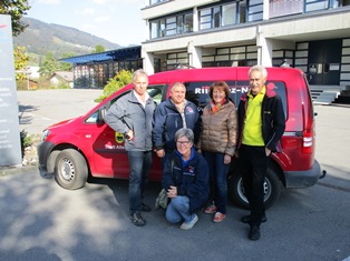 Ableseteam TBA 2014, Karl Diem, René Fehr (Leiter Kontroll- und Zählerwesen), Renate Kobelt, Lea Buschor, Hans Fuster (von links nach rechts)