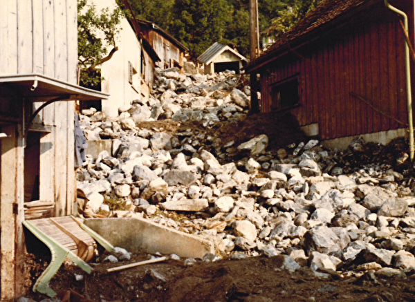 Die Stadt Altstätten will zusammen mit Bund und Kanton Schutzmassnah-men treffen, damit ein Murgang in Lienz keine derartige Verwüstung mehr anrichtet, wie im Jahr 1967. Foto: Archiv