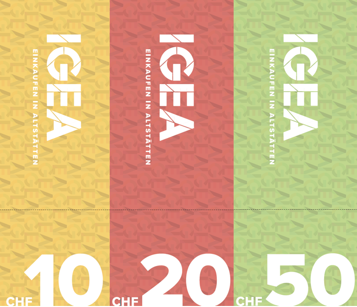 Beispiel IGEA Gutscheine