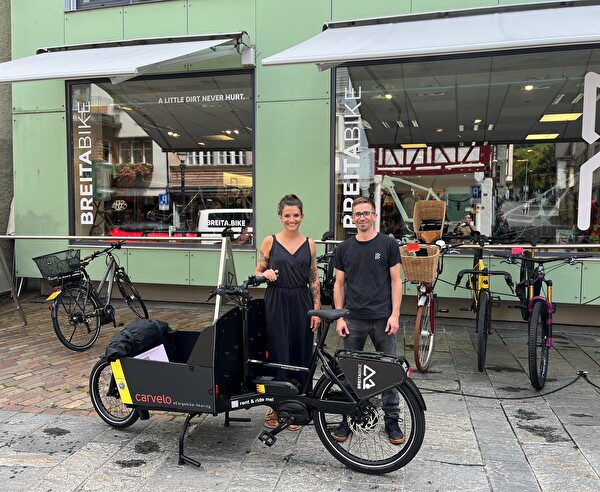 Neues Mobilitätsangebot: Bei Breita Bike kann neu ein eCargobike zu einem günstigen Stundentarif gebucht werden.