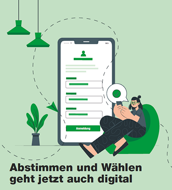 Abstimmen und Wählen geht jetzt auch digital.