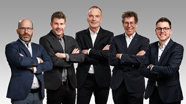 v.l.n.r. Jan Egeter, Christian Balmer, Adrian Huggenberger, Jürg Plüss, Andy Berger