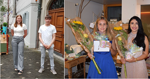 Foto von links nach rechts Leonie Sieber, Marco Hasenfratz, Katarina Knezevic und Géraldine Schüle