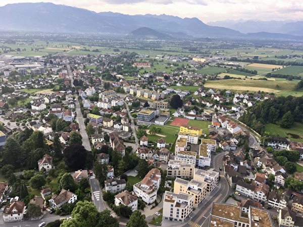Foto, Altstätten von oben