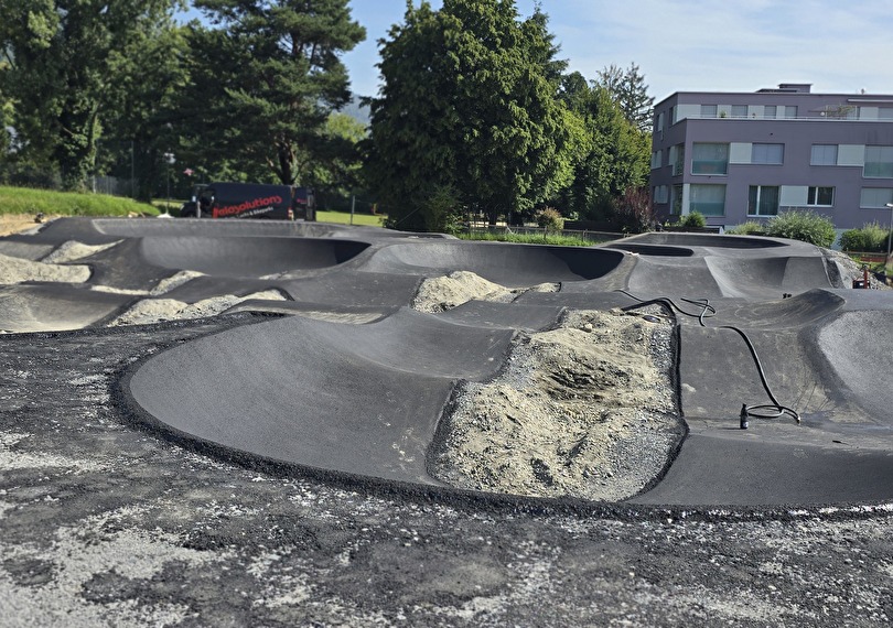 Noch wird am Pumptrack Altstätten gearbeitet – am Mittwoch, 24. September ist die feierliche Eröffnung. 