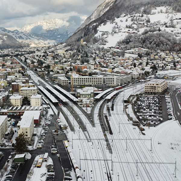 Bahnhof Sargans: Bald finden Gleisunterhaltsarbeiten statt.