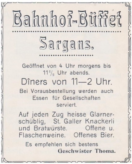 Zu einer Zeit, als die direkten Anschlüsse noch nicht gewährleistet waren, war das Bahnhofbuffet SEHR wichtig.