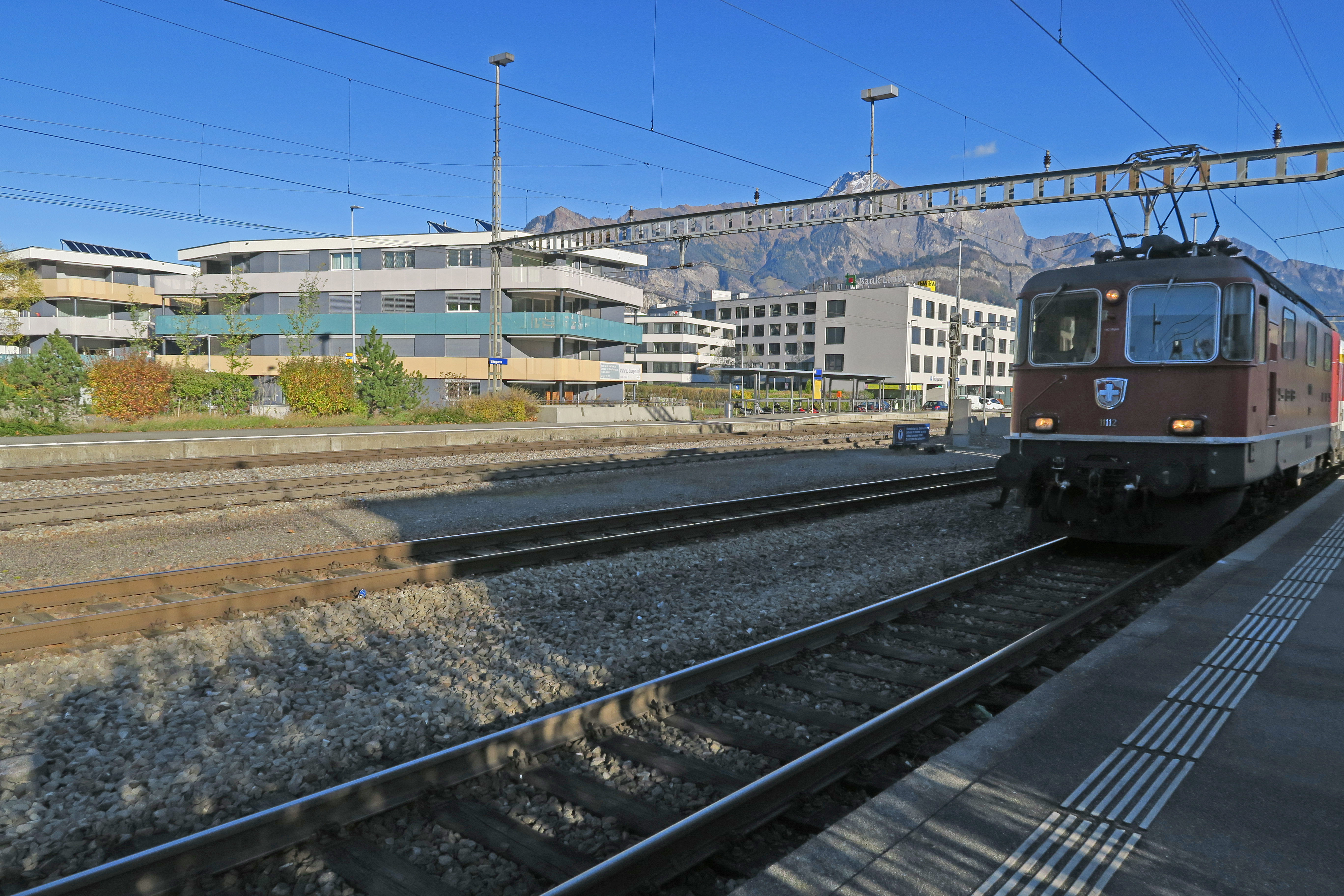 Der 2012 fertig gestellte Bahnhofpark dient nicht nur dem privaten Wohnen, sondern sehr vielen weiteren Bedürfnissen des Verkehrsknotenpunkts Sargans.