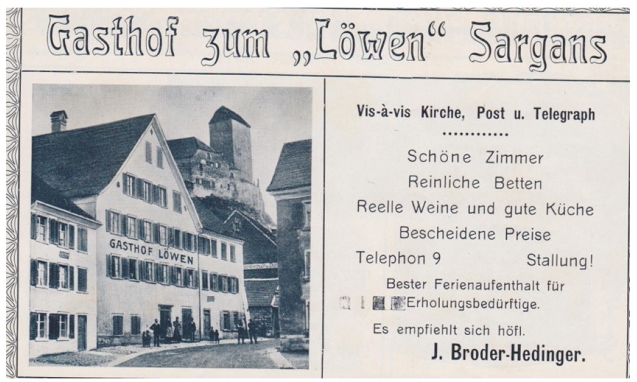 Das Gasthaus "zum Löwen" geht zurück ins 17. Jh. zurück.