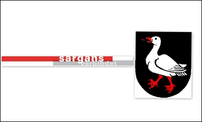 Gans auf schwarzem Wappen