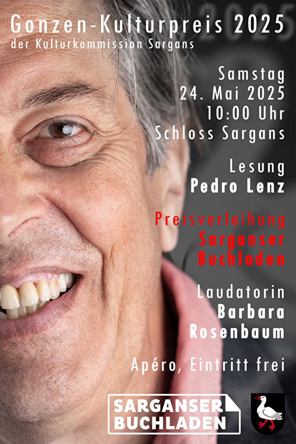 Ehrengast: Pedro Lenz liest an der Verleihung des Gonzen-Kulturpreises 2025.