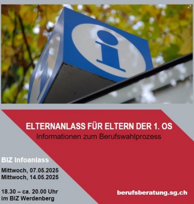 Elternanlass für Eltern der 1. OS