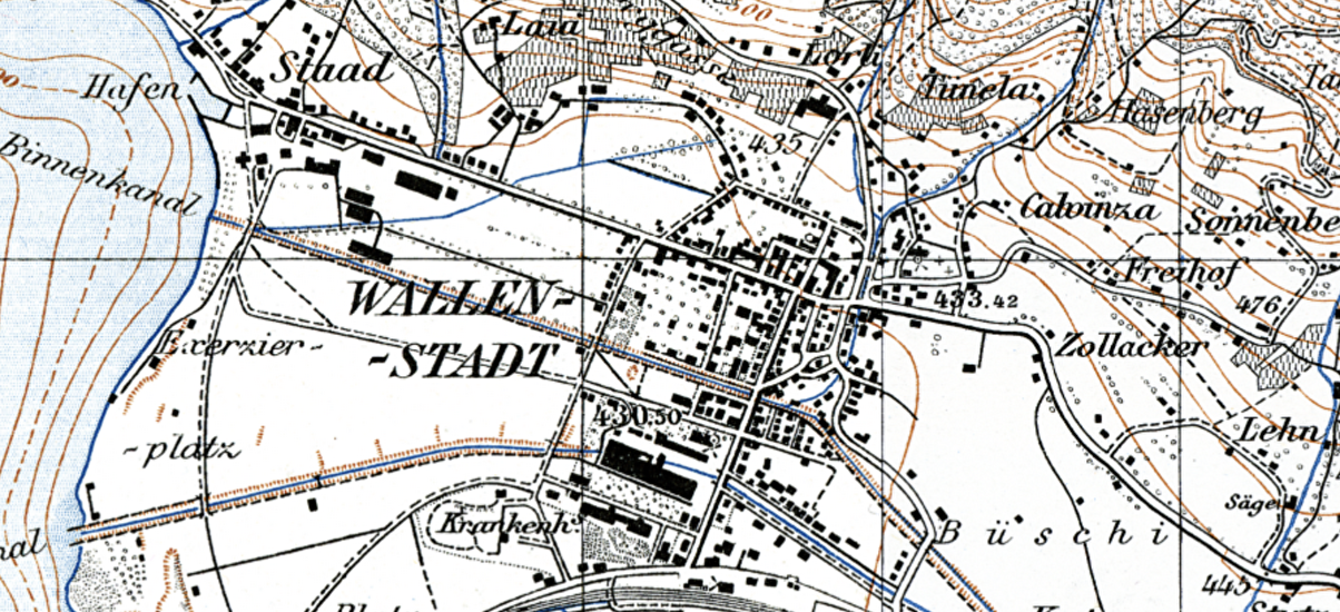 Karte Walenstadt 1953