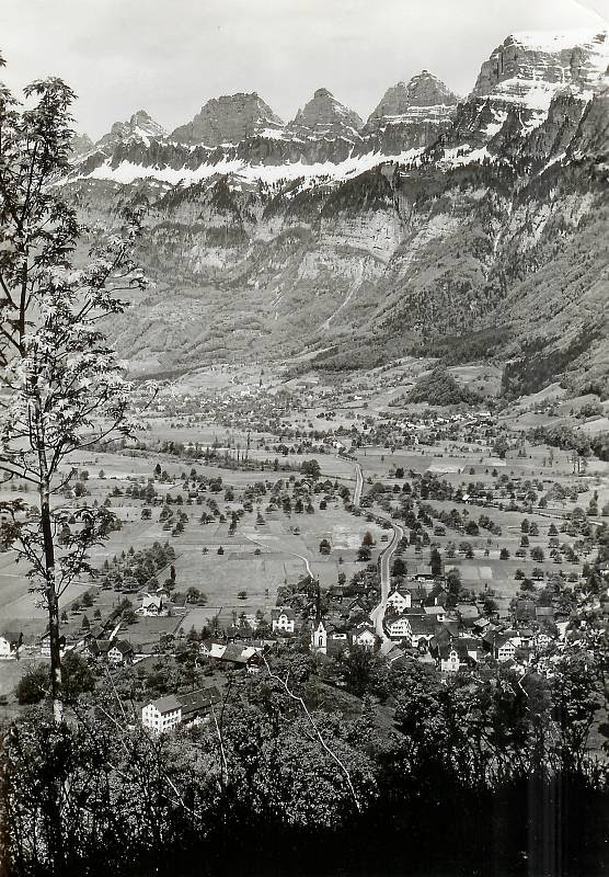 Ansicht Walenstadt von Berschis alt