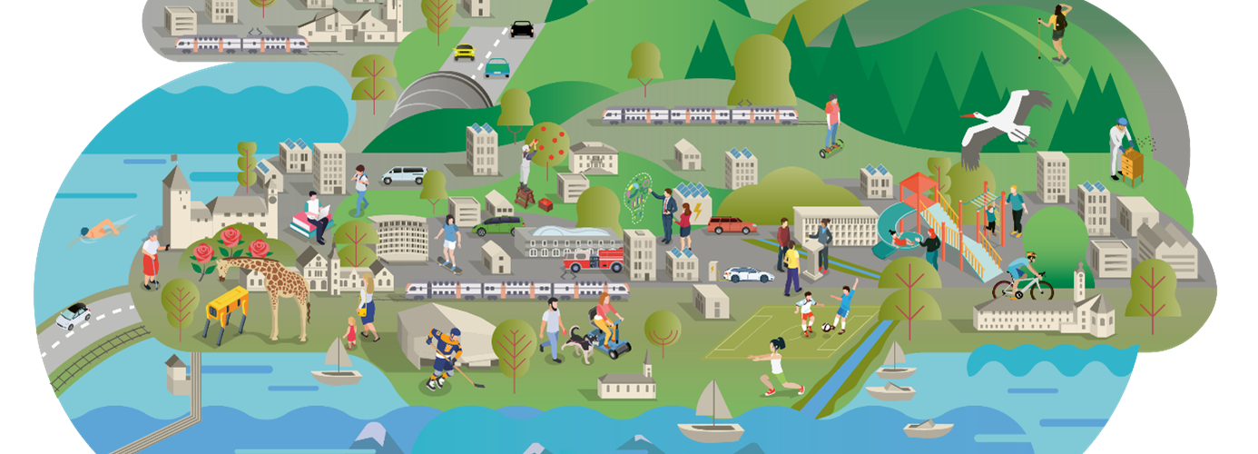 Stadt Rapperswil-Jona als Grafik