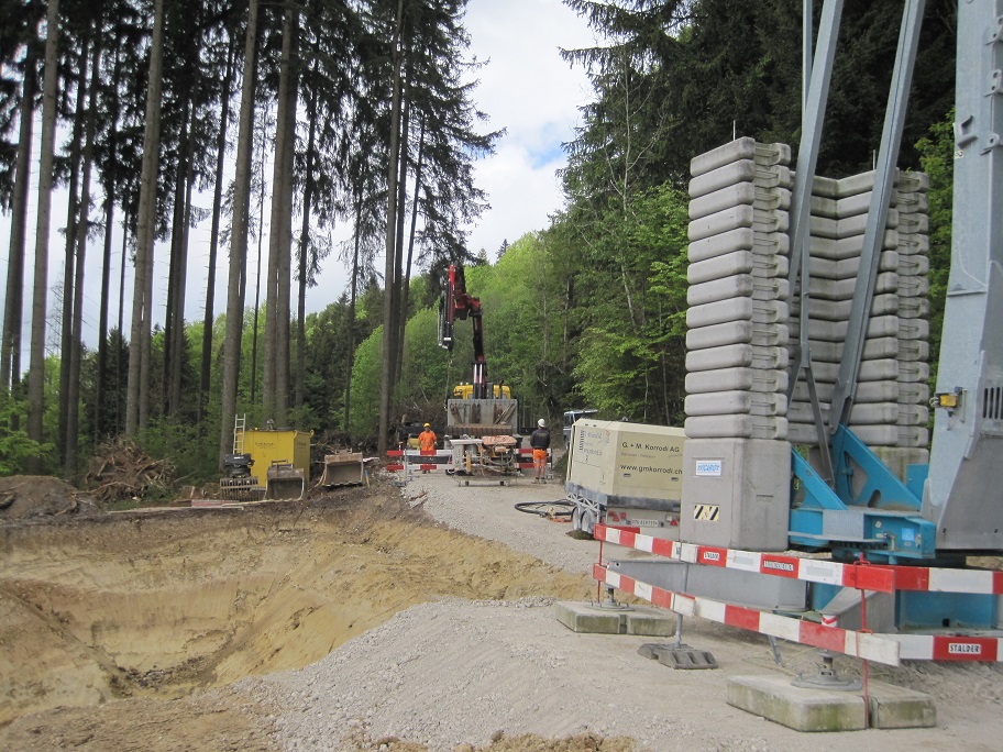 Installation Baukran