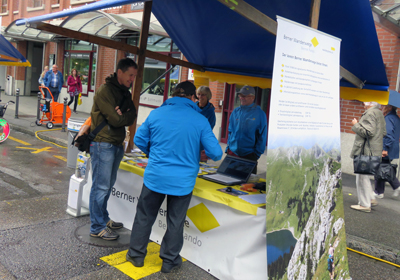 Vertreter der Berner Wanderwege stellten die Internetplattform "wanderplaner.ch" vor. Diese unterstützt die Planung von Wanderungen in der Schweiz sowie den angrenzenden Regionen von Deutschland, Österreich, Liechtenstein und dem Südtirol.