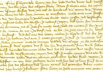 Ausschnitt aus der Urkunde von 1444