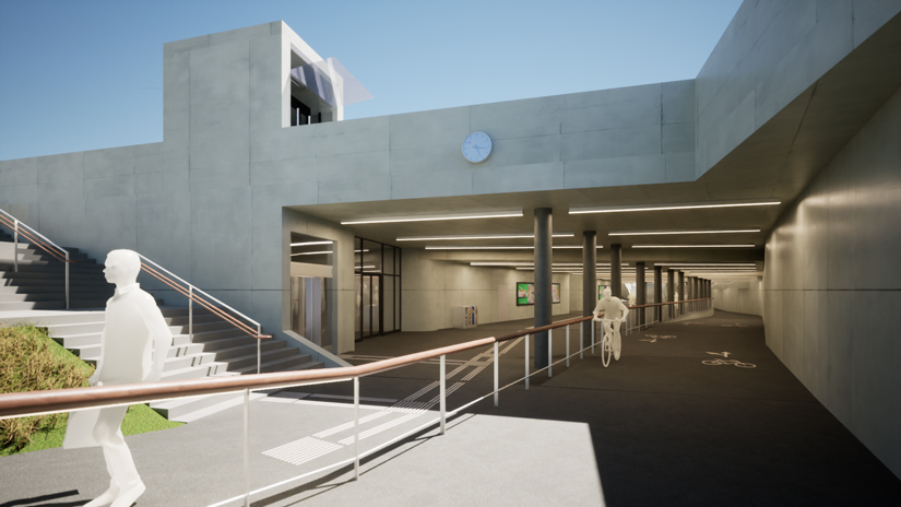 Die neue Bahnhofpassage (Visualisierung)