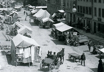 Wochenmarkt um 1890