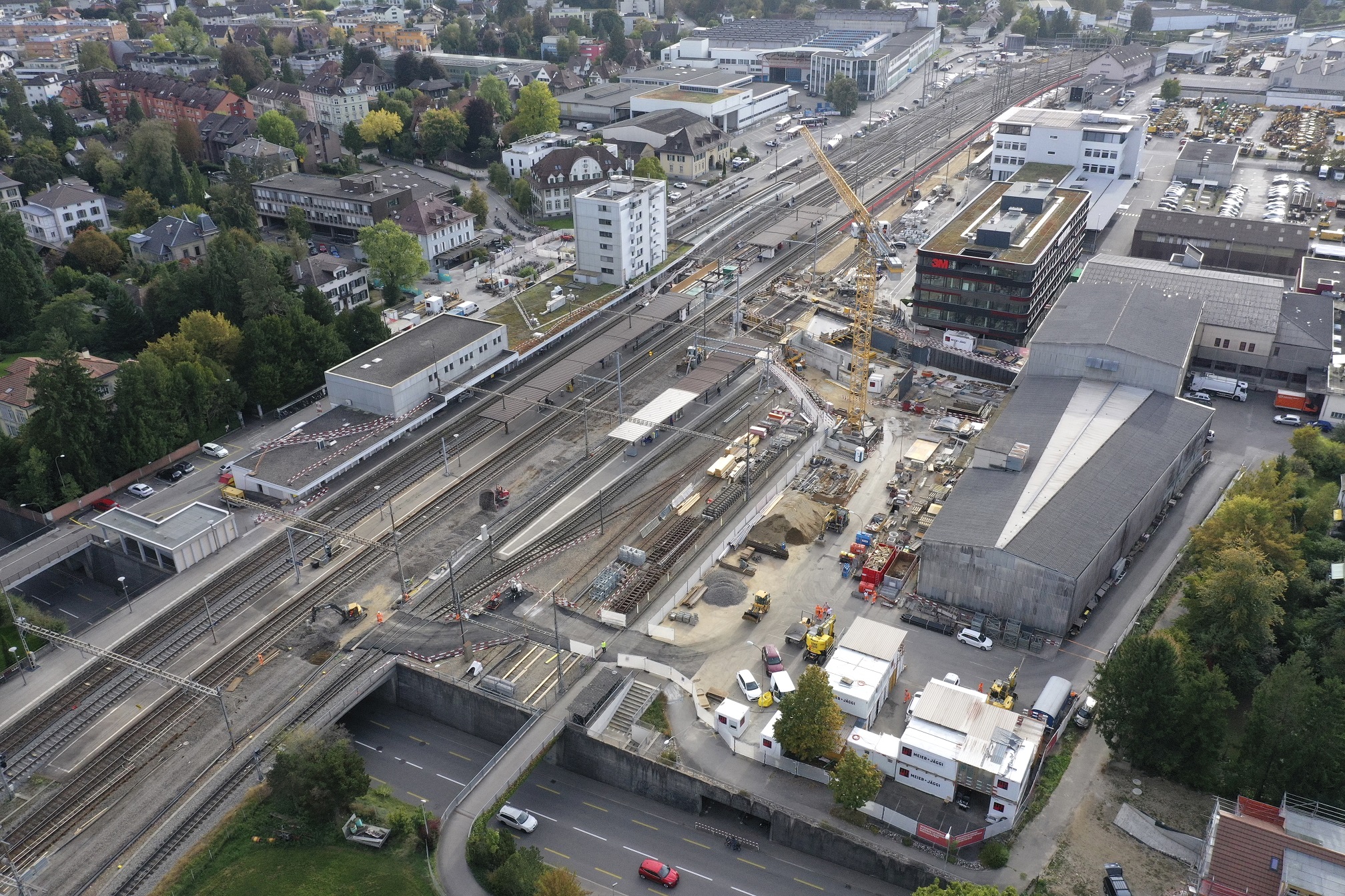 Baustelle von oben