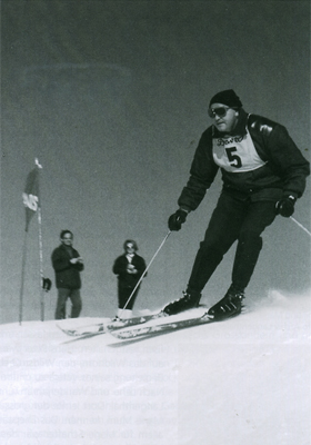 Emil Schaffer bei den Parlamentarier-Skirennen immer an der Spitze
