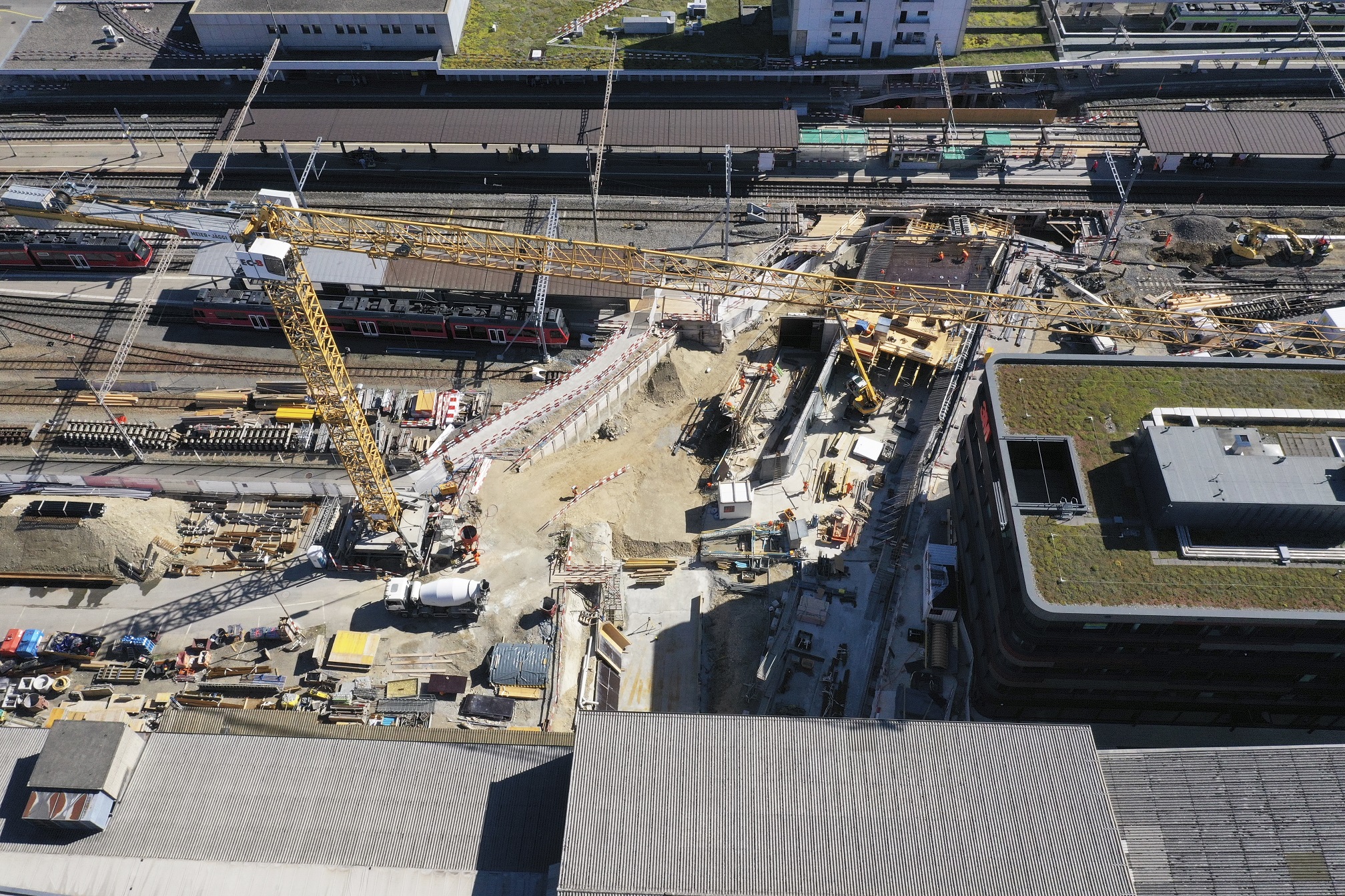 Baustelle von oben