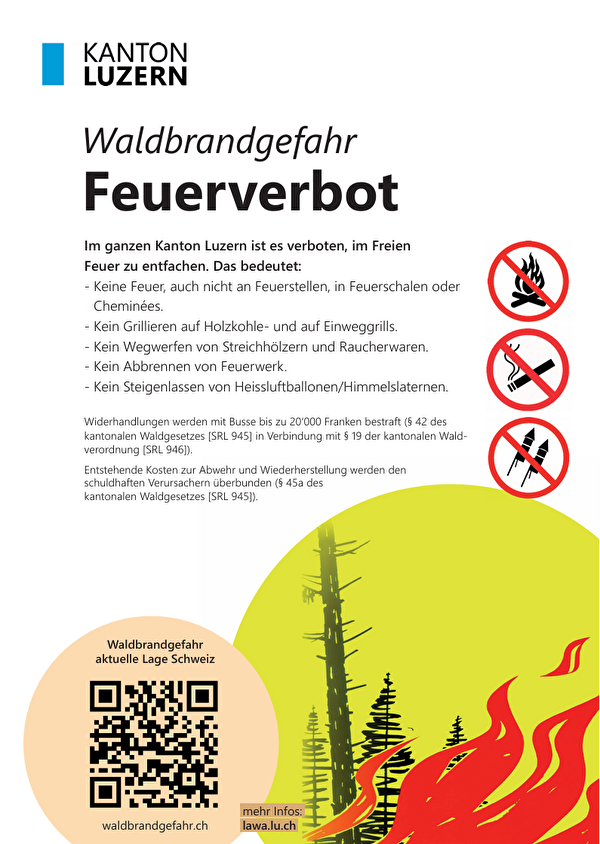 Plakat Feuerverbot