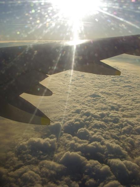 Über dem Wolkenmeer.

