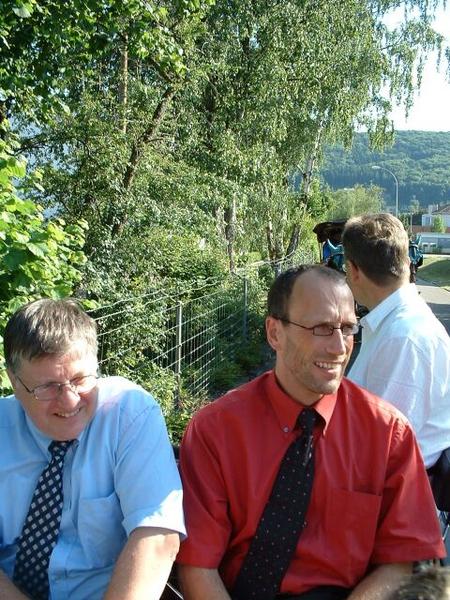 Der Steiner Gemeindeammann Hansueli Bühler und der Bürgermeister von Bad Säckingen, Martin Weissbrodt.
