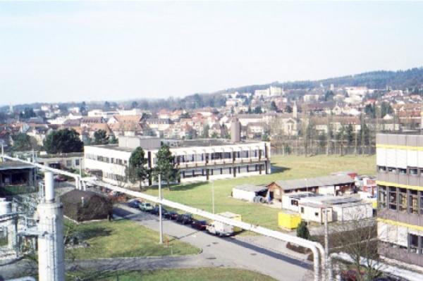 Sicht über den Rhein nach Bad Säckingen.
