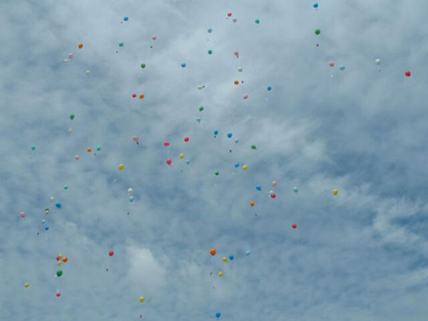 Welcher Ballon fliegt wohl an den entferntesten Ort?
