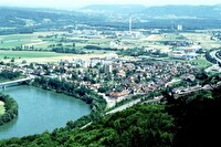 Panoramablick auf Stein und das Sisslerfeld.