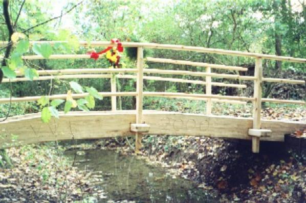 Die neue Brücke vor der Eröffnung.
