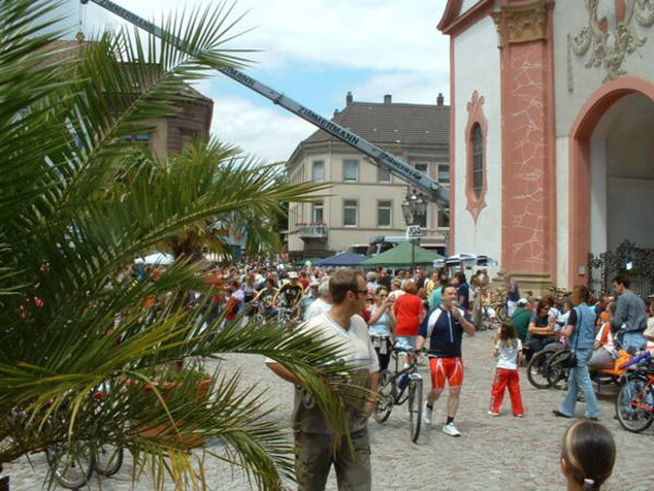 Der Münsterplatz in Bad Säckingen.
