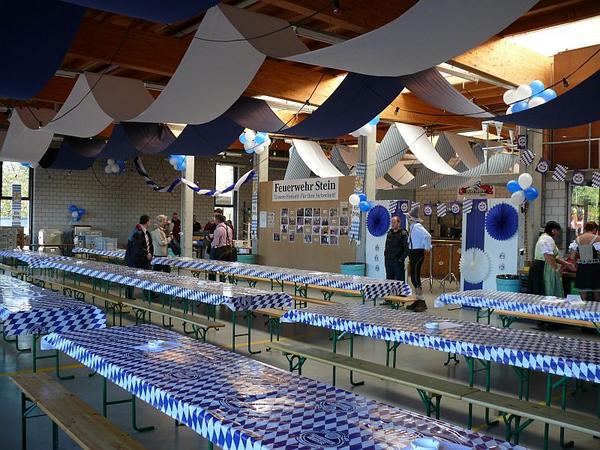 Letzte Vorbereitungen für das Steiner Oktoberfest.