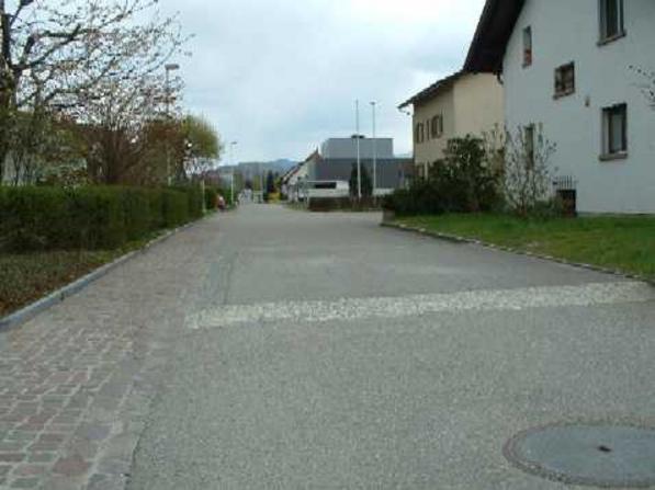 Massnahme in einer Quartierstrasse (Rüchligstrasse).