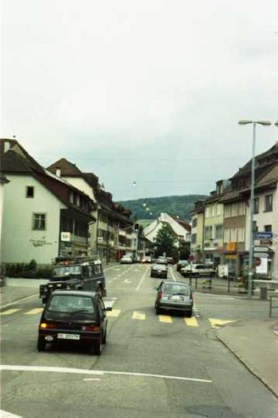 Aus Sicht des Buschauffeurs - Fahrt durch Sissach.