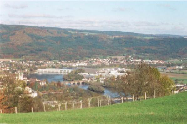 Panoramablick auf Bad Säckingen und Stein.
