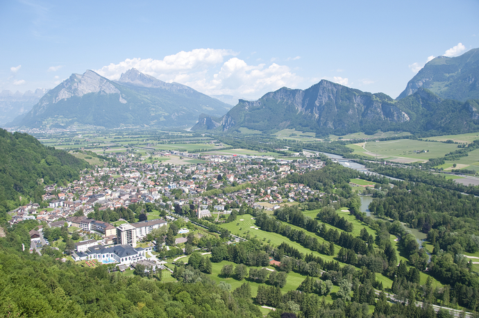 Blick auf Bad Ragaz