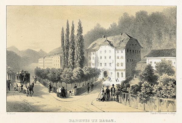 Das ehemalige fürstäbtlsche Palais: Hotel Hof Ragaz um 1850