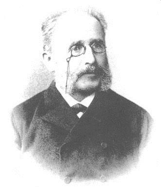 Portrait Bernhard Simon 1816 - 1900. Begründer der Kuranstalten Ragaz-Pfäfers
