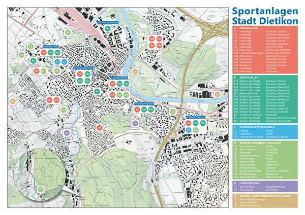 Übersichtsplan Sportanlagen