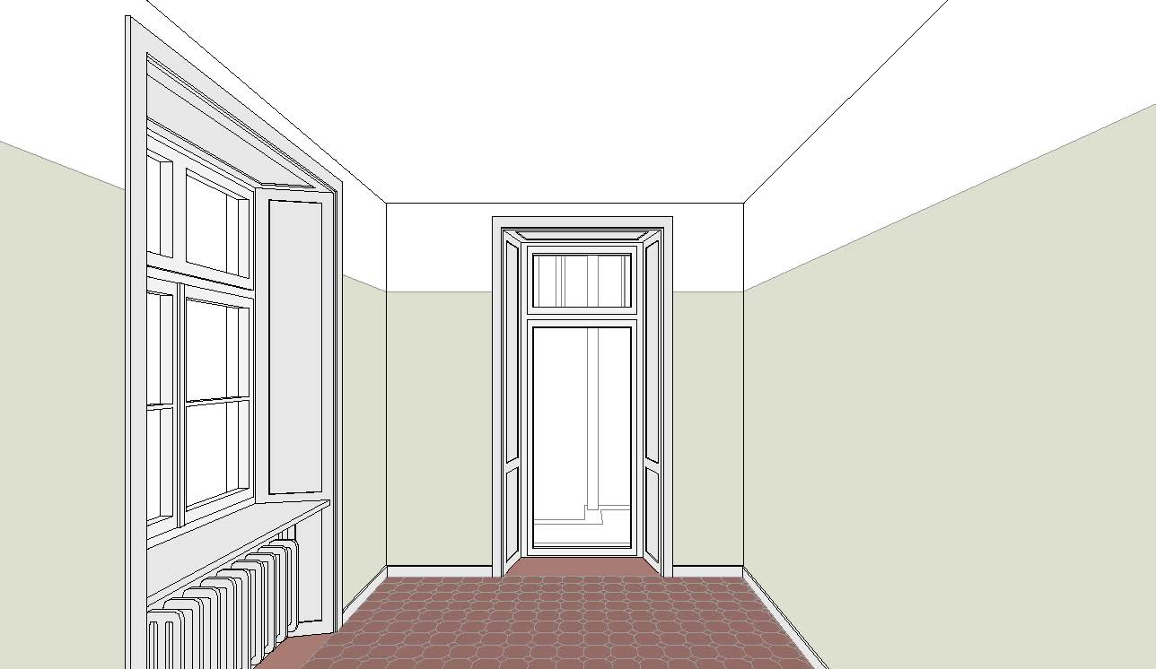 Atelier im Erdgeschoss Visualisierung Stehrenberger Architektur Zürich