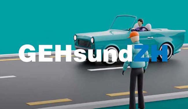 Fussgänger am Strassenrand