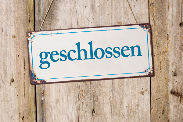Schild geschlossen